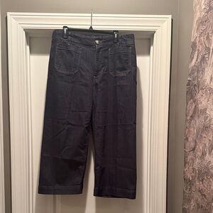 Dark Denim Cropped Pants
